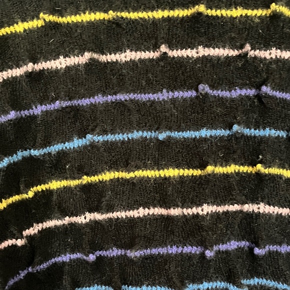 Arty & Unique Spiky Stripy Colorful Crew Neck Sweater Pretty Snake Brand size XL - Picture 4 of 6